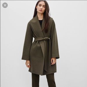 Babaton Olive Green Wool Coat